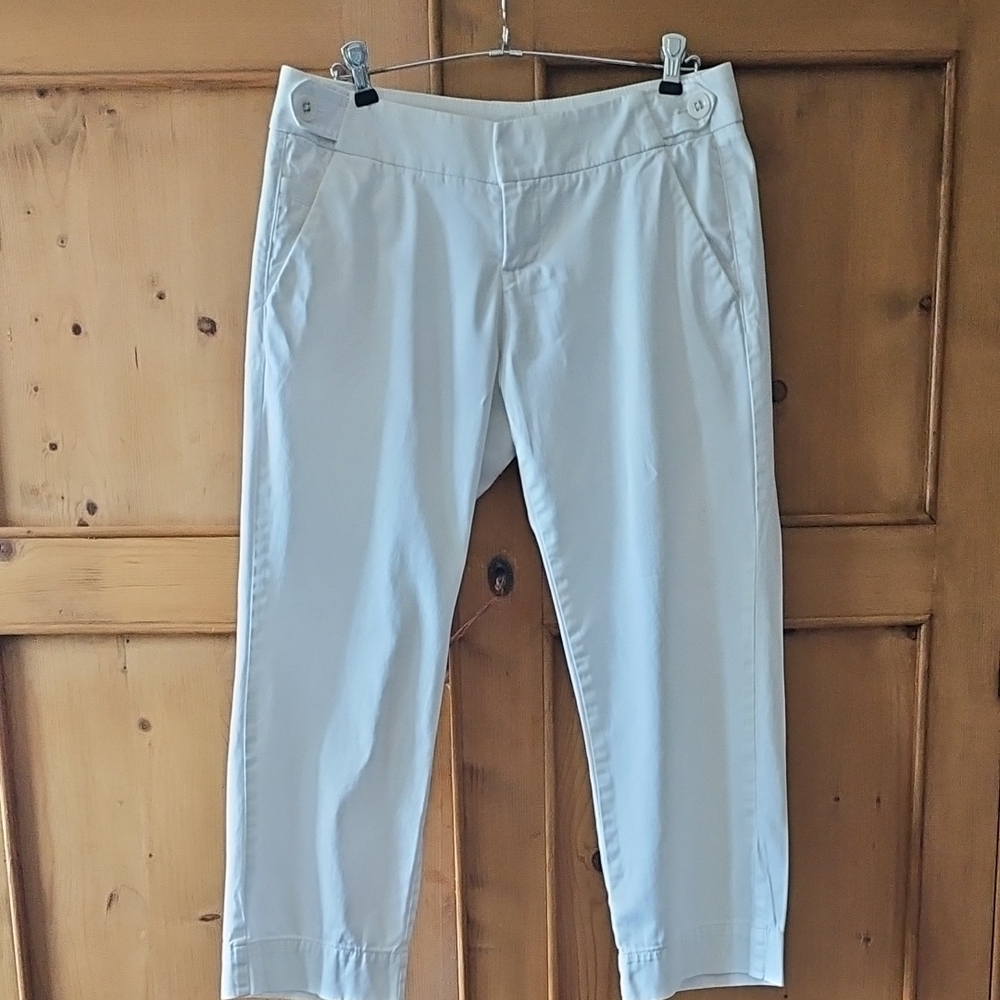 Tommy Hilfiger White Cotton Ankle Crop Pants Size 4